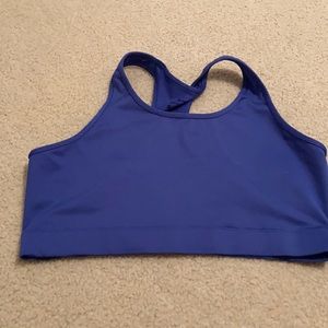 Blue sports bra